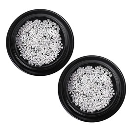 minkissy 1set Christmas Nail Art Decals White Snowflake Tree Design Manicure Stickers for Easy Nail Decoration for Home Professional Use 2pcs