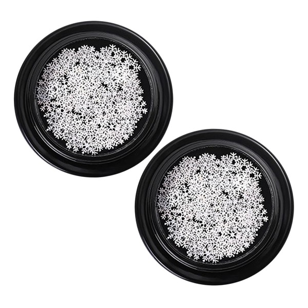 minkissy 1set Christmas Nail Art Decals White Snowflake Tree Design