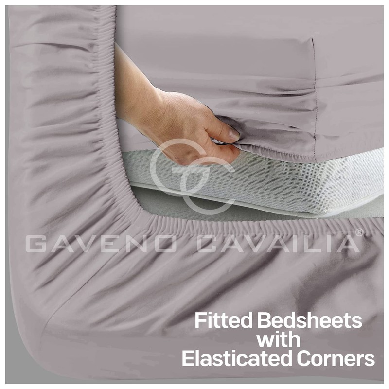 Premium Plain Dye Fitted Bed Sheet, Washable Bedding & Linen,