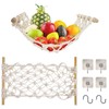 Hanging Fruit Hammock, Fruit Hanging Net, Handmade Woven with 4