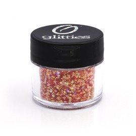 GLITTIES - Wildfire - Chunky Glitter Mix - Great for Nail Art, Acrylic Gel, Polish Tips, Festivals, Hair, Raves, and Decoration - Made in USA (10 Grams)
