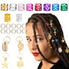 Pack of 180 Dreadlocks Jewellery Hippie Hair Jewellery Ring, Dreadlocks