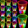 mishunyus 40 PCS Christmas Party Cups Glowing Christmas Flashing Theme