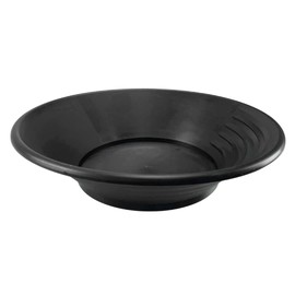 King LODE Prospecting Gold Pan - Made in USA (Black, 10")