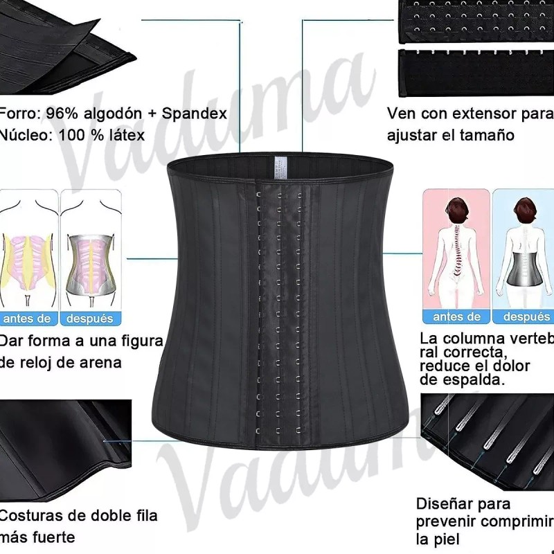 Vaduma Fajas Colombianas Reductoras De Latex Modeladora 25 Varillas