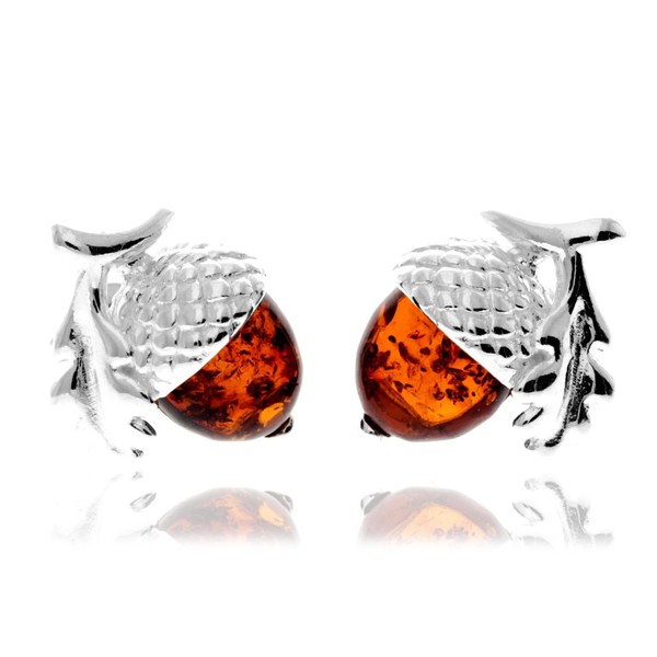 SilverAmber Jewellery UK - Genuine Cognac Baltic Amber set in