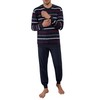 Götzburg Men's 2-Piece Pyjamas Long, Blue-dark rings., 3xl