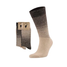 Aytuğ Çorap 2 Pairs of Alpaca Socks, Warm Socks for Men and Women, Alpaca Thermal Socks & Wool Socks for Women 39-42 - Unisex, Beige and Brown (Model 3098)