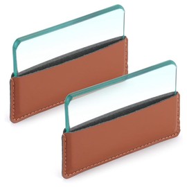 Aswalling 2-Pack Glass Slicker for Leathercraft Burnishing Leather Burnishing Tool with Leather Protective Case Glass Slicker