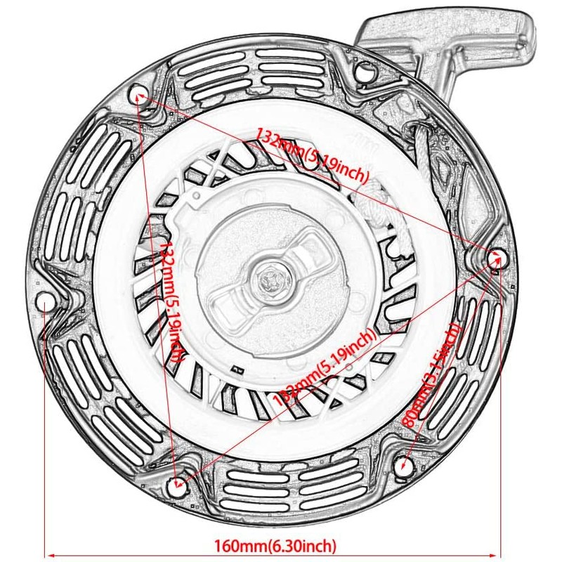 JMCHstore Pull Start Recoil Starter Assembly for Predator 212 Coleman