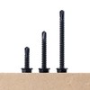 #10 x 3/4" (100 pcs) Black Hex Washer Head Self
