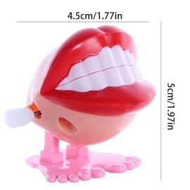 NaciZuo Chattering Teeth,Wind-up Toy,Walking Teeth Desktop Toy Babbling Teeth Party Props 3pcs