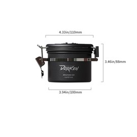 Airtight Coffee Canister Stainless Steel Canister - Coffee Bean Storage Container with Date-Tracker CO2 Release Valve Food Storage Container for Coffee Beans, Grounds, Tea and More, 250g, Matte Black