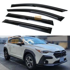 Fits for 2024-2025 Subaru Crosstrek/XV JDM 3D Wavy Mugen Style Window Visor Rain Guard Deflector