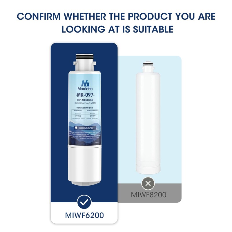 MARRIOTTO MIWF6200 Water Filter Replacement,Compatible with Midea French Door and