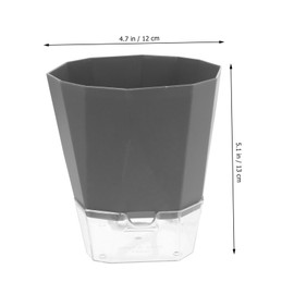 Gatuida 3 Set Self Flowerpot Automatic Water Absorbing Planters Mixed Colors Piano White Cool Gray Gray for Use Durable Hydroponic System for Healthy Plant Growth