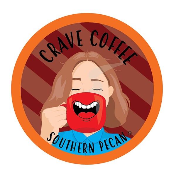 Crave Flavored Coffee Pods, Compatible with 2.0 K-Cup Brewers, Southern Pecan, 100 Count
