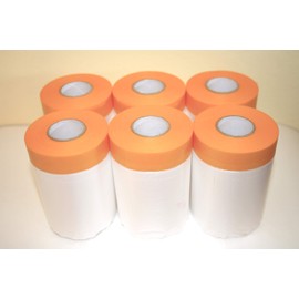 6 x Gold Tape | 55 cm x 25 m | Gold Tape (Soft) Painter's Tape with Foil Masking Film | Klebemeister.eu