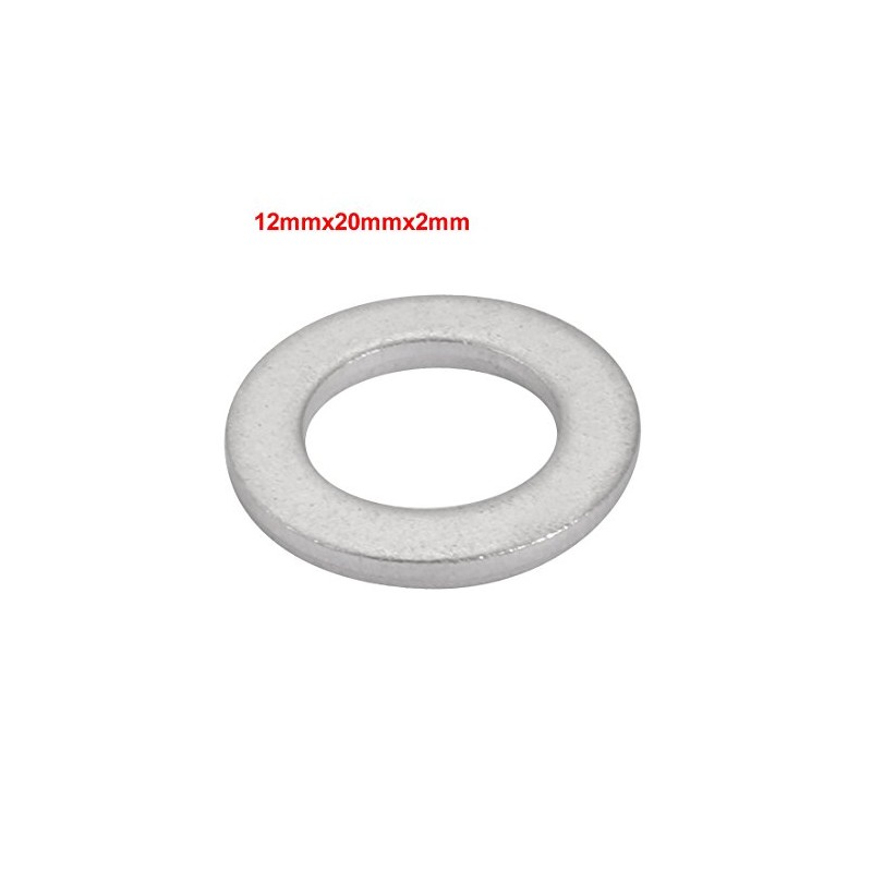 Sourcingmap 50Pcs 12mmx20mmx2mm Aluminum Motorcycle Hardware Drain Plug Washer