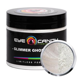 Eye Candy Premium Mica Powder Pigment “Glimmer Ghost White” (50g) Multipurpose DIY Arts and Crafts Additive | Woodworking, Bath Bombs, Resin, Paint, Epoxy, Soap, Nail Polish (Glimmer Ghost White, 50G)