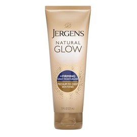 Jergens Natural Glow + reafirmante hidratante diario, Medium to Tan, 7.5 Ounces