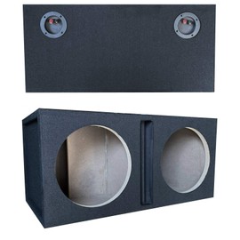 1x Audiotek CA- CA-10DP 10-Inches Subwoofer Enclosure Car Vehicle Audio Speaker Box All Medium-Density Fiberboard Vented Enclosure Carpet Texture Terminal