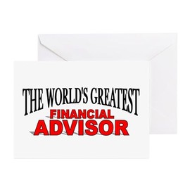 CafePress The World's Greatest Financial Advisor Greeting Folded Greeting Cards (10-pack) Glossy