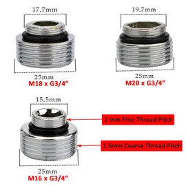 Brass Faucet Adapter Male Thread Bathroom Faucet Aerator Basin Faucet Water Purifier Adapter Aerator (M20 x G3/4")