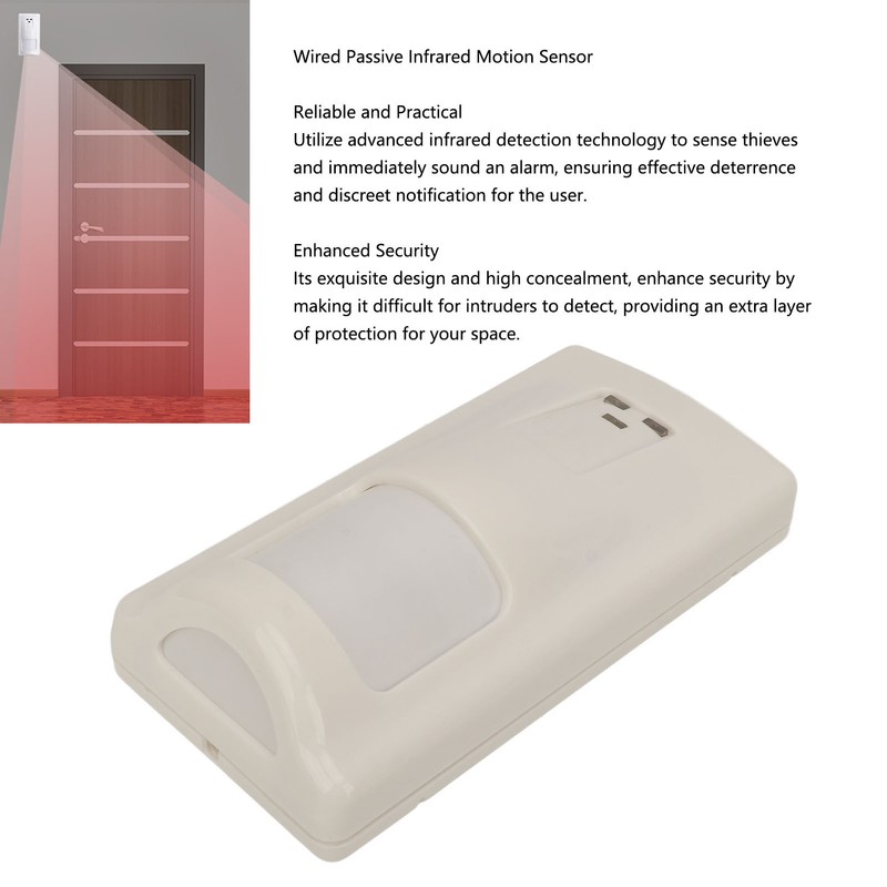 Wired Passive Infrared Motion Sensor Dual PIR Detector Alarm System