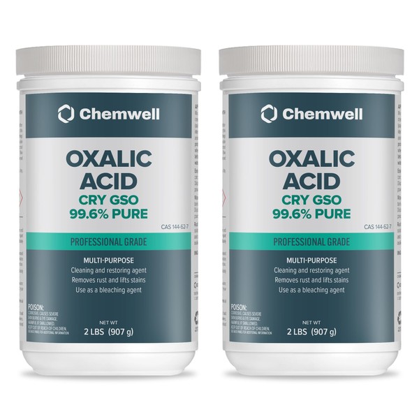 Chemwell Oxalic Acid - 4 lbs Total (2 lbs, 2