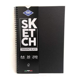 AEROGRAFANDO Sketch Drawing Black A4 200gsm Sketch Book