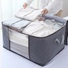 4Pcs Gray Quilt Storage Bag Organizer Large Capacity Breathable House