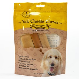 JAC's - Natural Yak Cheese Chew (Mixed) - 3 Large Sticks | Long-Lasting & Lactose-Free Delight for Dogs Under 65 lbs | Gluten-Free, Healthy Dog Treats, 100% Natural