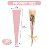BEISHIDA 100 PCS Single Rose Sleeve Bouquet Bags Plastic Single