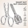2Pcs Nut Crackers Nuts Pistachio Sheller Opener Kitchen Tools Stainless