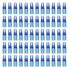 PATIKIL 8mm Archery Arrows Nocks, 60 Pcs Plastic Glue on Arrow Nock Replacement for 5/16" Hunting Arrows Compound Bow Recurve Bow, Blue
