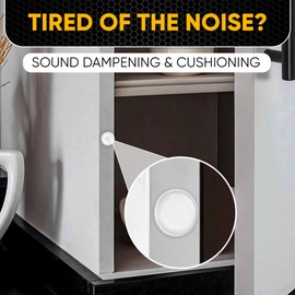 Vellax Self Adhesive Cabinet Door Bumpers - 45 pcs Sticky Silicone Clear Sound Dampening Rubber Bumpers - Cabinet Bumpers for Wall Protection, Kitchen Furniture, Decor, Drawer Stops