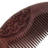 Natural Wood Comb Sandalwood Comb 11.5cm Half Round Dark Brown