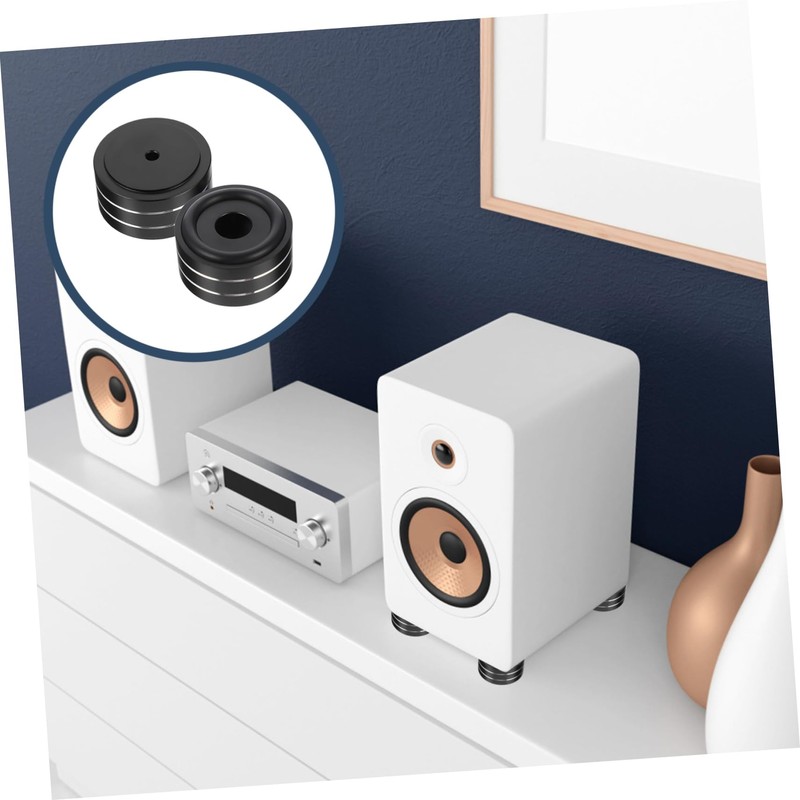 CAXUSD 2pcs Vibration Speaker Isolation Feet Pads High-Density Aluminum Cushion