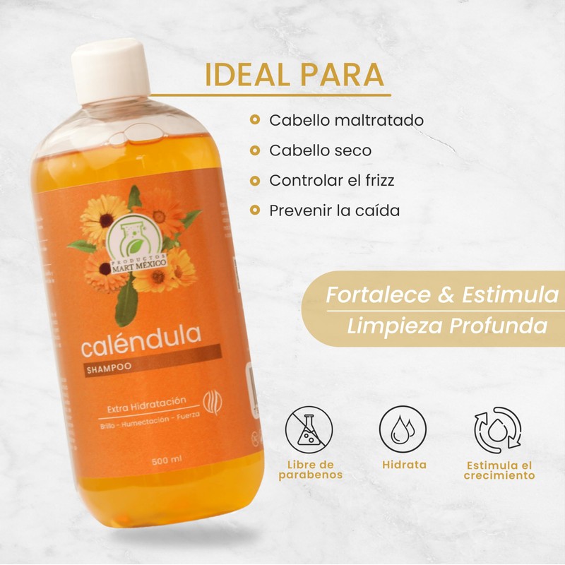Shampoo De Caléndula Brillo E Hidratación Productos Mart Mexico 500