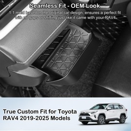 CARFIB Driver's Drawer Storage Box Fit for Toyota RAV4 Accessories 2025 2024 2023 2022 2021 2020 2019 Driver Side Mat Glove Box Organizer Tray with Pull Handle