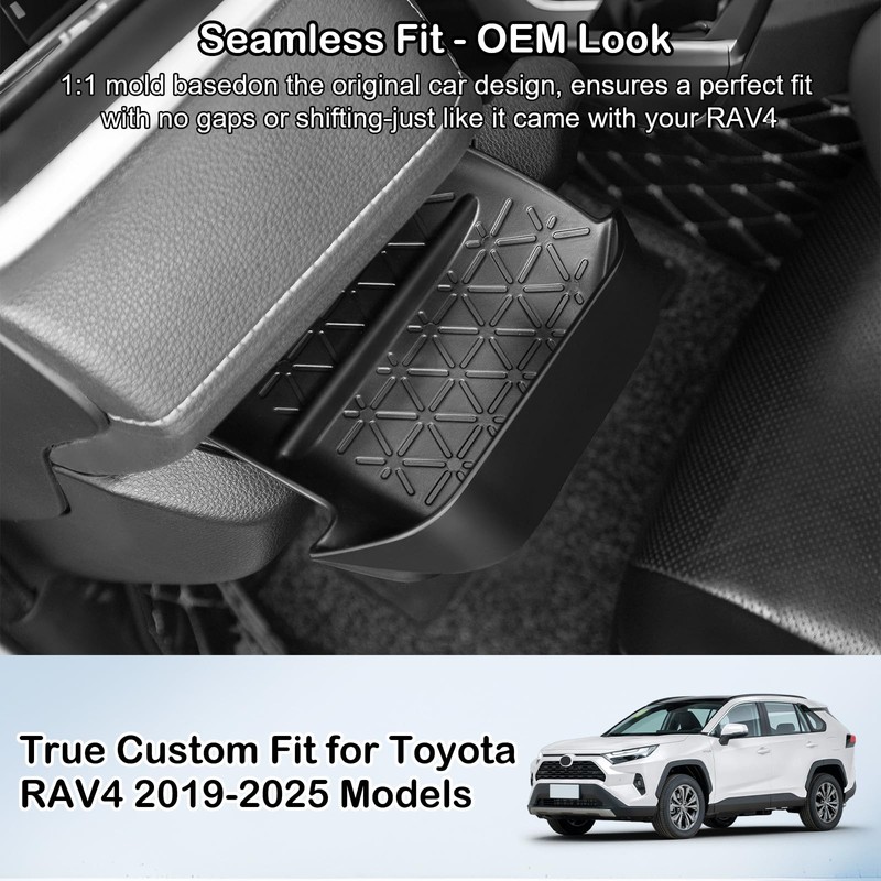 CARFIB Driver's Drawer Storage Box Fit for Toyota RAV4 Accessories