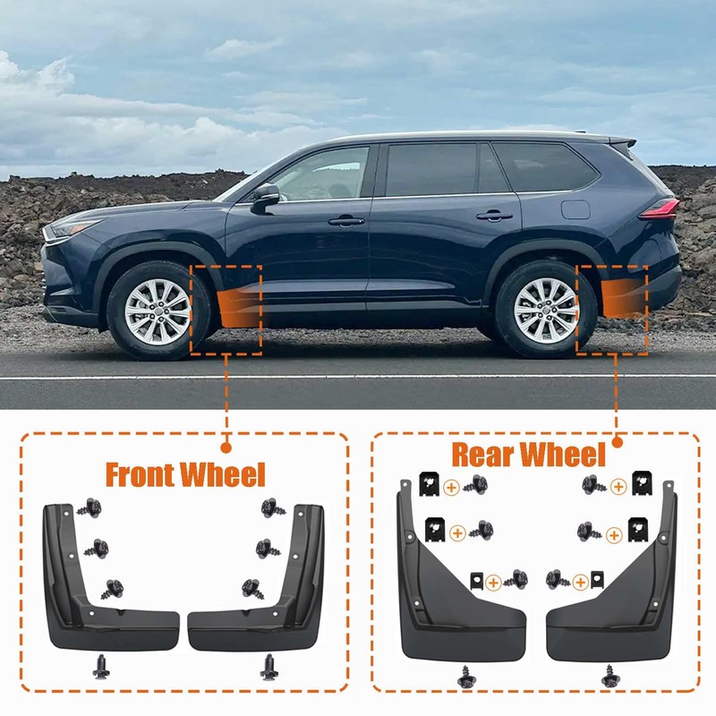 ANMOSVO Mud Flaps for Grand Highlander 2024 - Front &