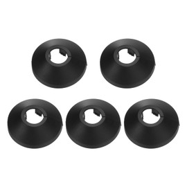 uxcell 5PCS Pipe Cover Decor 0.5in /12mm Flange Pipe Cover Decor PP Plastic Plumbing Cover Plates Escutcheon Water Drain Pipe Line Wall Flange Pipe Decorative Cover, Black
