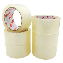 CorePack Strong Clear Packaging Tape | 6 Pack - 48MM x 66M | Secure and Sticky Packing Tape Suitable for a Heavy Duty Seal on Shipping Parcels and Boxes - Heavy Duty Seal - 6 Rolls