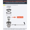 Phivan 4 Pack Commercial Sink Drain O-Ring Gasket Set -