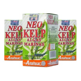 (3 Pzas) Neo Kelp Algas Marinas (90 Caps) Anahuac Sin Sabor