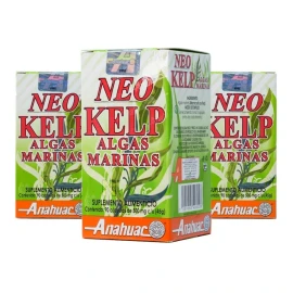 (3 Pzas) Neo Kelp Algas Marinas (90 Caps) Anahuac Sin Sabor