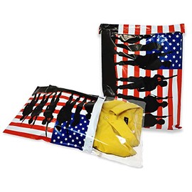 12x15.5 Inch U.S.A. Flag Poly Mailers, American Soldier Military Shipping Armed Forces Flat Plastic Mailing Bags (50)