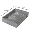 MyGift Ash Gray Wood Stackable Paper Tray Organizer for Desk,